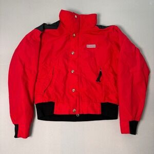 Vintage Marmot DriZone Bomber Jacket Mens XS Red Black Made in USA Gorpcore